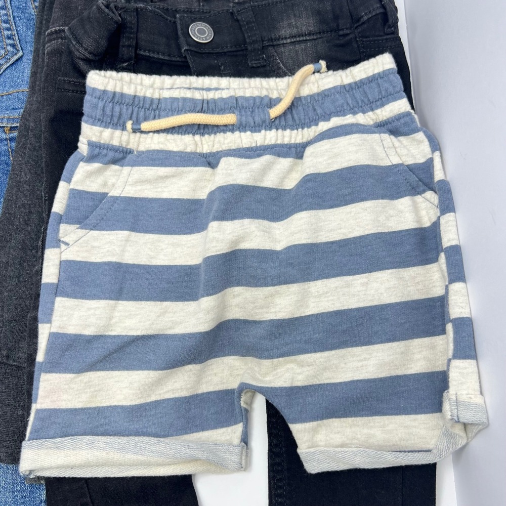 Fall Outfit Lot 9-12M OshKosh Overalls Joggers Jeans Bodysuit H&M Koala Baby - Picture 3 of 10